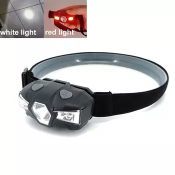 QvvCev налобный фонарь красный белый 800lm