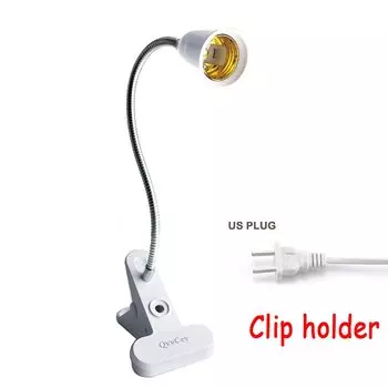 QvvCev Патрон E27, 3 головки, гибкий зажим для освещения