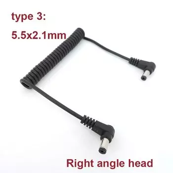 QvvCev удлинитель кабеля питания DC 5,5x2,1 мм / 5,5x2,5 мм черный 100 см