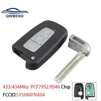 QWMEND 3/4 кнопочный автомобильный пульт дистанционного управления для Киа Форте соул Rio Borrego Sorento Optima автомобильный ключ PCF7952/ID46 чип 433 МГц SY5HMFNA04