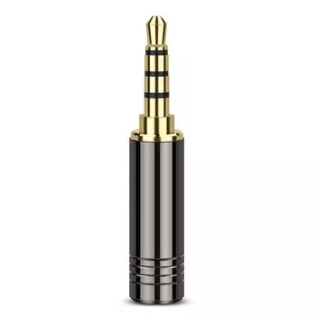 QYFANG 3,5 мм аудио разъем 4-полюсный стерео с шаговым разъемом для наушников металлический адаптер Яркий алюминиевый корпус HiFi проводной разъем для наушников