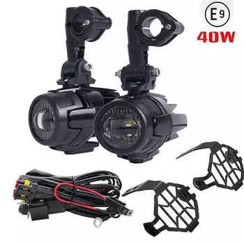 R1200GS 40 Вт мотоциклетные светодиодсветодиодный противотуманные фары, вспомогательная сборка для BMW R1200GS F850GS F750GS F 850GS 750GS 1250GS GS LC Adventure