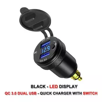 Зарядное устройство для мотоцикла R1200GS с переключателем R1200RT R1150RT Type-C, двойное USB-зарядное устройство, аксессуары для BMW F800GS F800GT R1300GS ADV R12