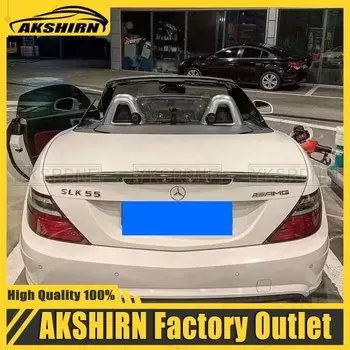 R171 R172 carbon fiber and gloss black rear spoiler for Mercedes Benz SLK class R171 2004 - 2010 SLK200 SLK280 SLK300 SLK350
