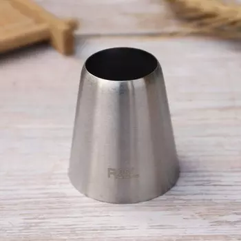 #R22L Round Piping Nozzles Pastry Tips Cake Cream Decorating Baking Tool Stainless Steel Cupcake Cookie Icing Tips DIY Macaroon