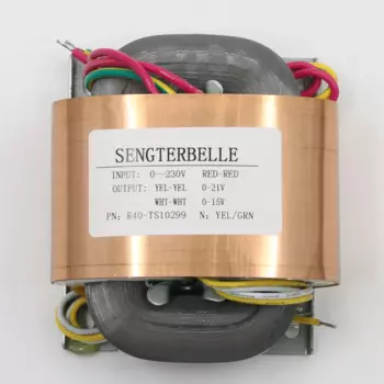 R40-TS10299 50 Вт R Core, трансформатор из чистой меди, выход 21 В + 15 В, силовой трансформатор для предварительного усилителя звука