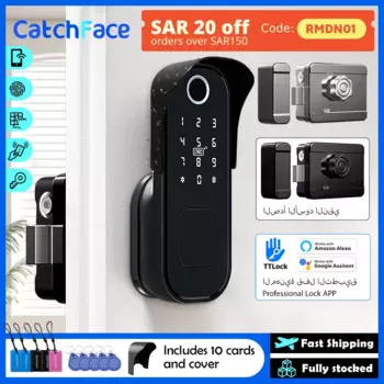 R5 PRO Нержавеющее покрытие Приложение TTLock отпечатков пальцев Наружный замок Код дистанционного управления Умный дверной замок без ключа Электрический замок на ободе