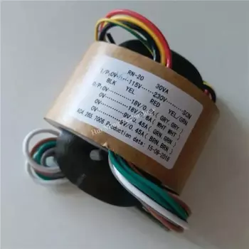 R Core Трансформатор 30 Вт Двойные 18 В R20 Трансформаторы 230 В до 2X18 В 2X9 В Медный индивидуальный экран Предварительный декодер ЦАП Усилитель мощности звука