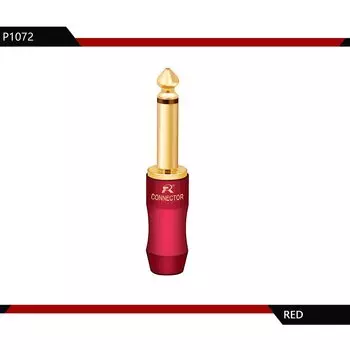 R P1072 разъем 6,35 мм красный+синий