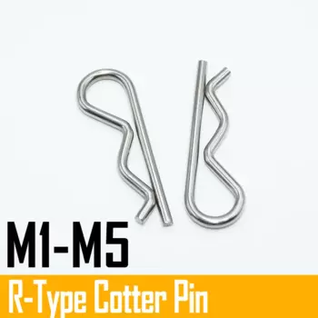 R-образный зажим для штифта из нержавеющей стали 304, R-образный пружинный зажим для штифта диаметром от 1,2 до 5 мм, крепежная фурнитура для ремонта автомобилей