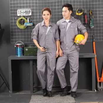 Рабочая одежда для мужчин, серый Рабочий комбинезон, фабричная униформа для ремонта автомобиля, рабочая одежда, куртка, брюки, рабочие костюмы с капюшоном