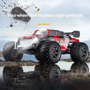 Радиоуправляемая машина 1/16 2,4G Бесщеточный внедорожник 4WD Высокоскоростной альпинистский автомобиль Бесщеточный двигатель Светодиодный светильник с дистанционным управлением Игрушка для мальчика