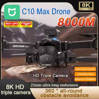 Радиоуправляемый квадрокоптер MIJIA C10 Max, складной Дрон с GPS, 8K HD, оптический поток, позиционирование, обход препятствий, жест, фотография, подарки