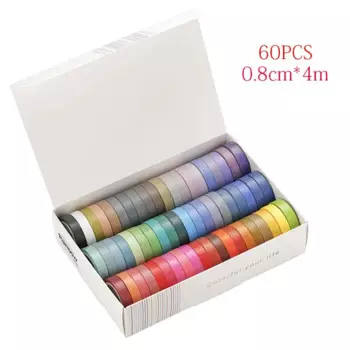 Радужная малярная лента AIWOSUOAI Washi Tape Set 60 шт.