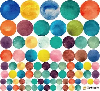 Радужные наклейки для стен HonC