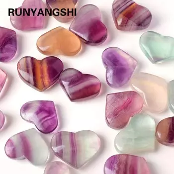 Радужный флюорит сердце Runyangshi