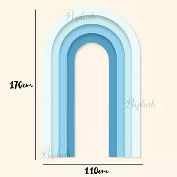 Радужный картонный фотоарк 170 см