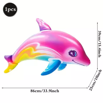 Радужный надувной шар с дельфином