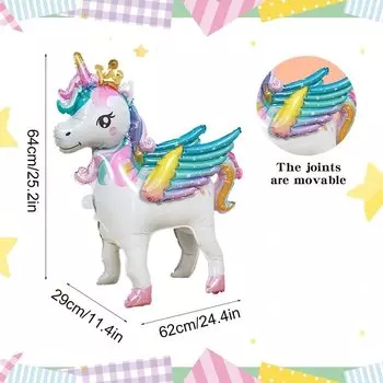 Радужный воздушный шар-единорог i BALON 25 дюймов