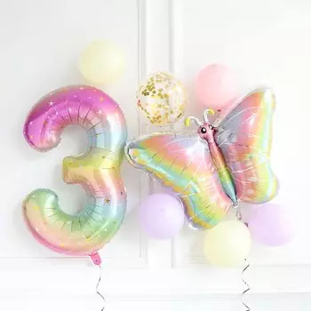 Радужный воздушный шар с бабочкой Globos 40 дюймов