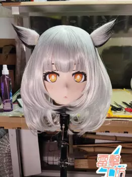 (RAIGEKI 168) Силиконовая маска на голову Хэллоуин Косплей Cross Dressing BJD DOLL Comiket Мультяшный персонаж Аниме Косплей Маска кигуруми