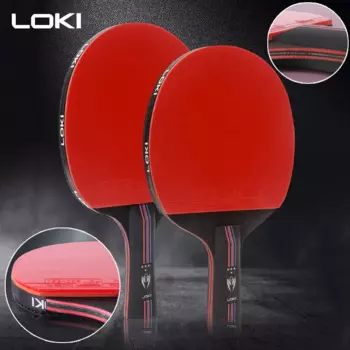 Ракетка для настольного тенниса LOKI K4 4 звезды, резиновая профессиональная ракетка для пинг-понга с 7-слойным лезвием из тополя