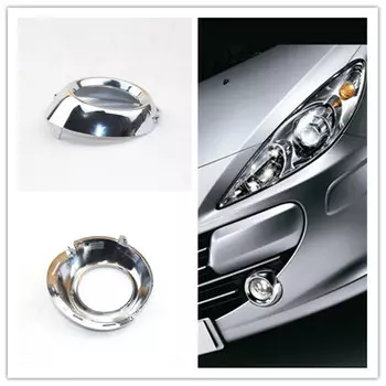 Рамка для передней левой и правой противотуманной фары, хромированная рамка для Peugeot 307