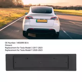 Рамка для заднего номерного знака автомобиля 1138982-00-A, подходит для Tesla Model 3 2017-2023 Y 2020-2023 1493099-00-A