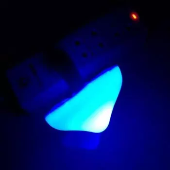 RANPO Грибовидный ночник LED с датчиком света синий/зеленый/желтый