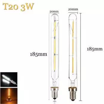 RANPO LED лампы E14 T20 теплый белый 3W 4W 6W