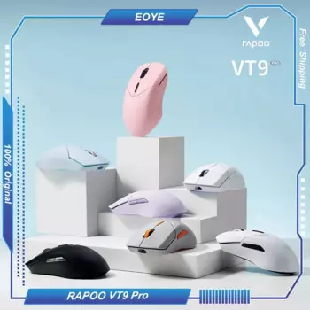 RAPOO VT9PRO Двухрежимная беспроводная мышь 4K PAW3398 Регулируемая легкая проводная мышь 26000 точек на дюйм 8K Bluetooth FPS Игровая эргономика Офис