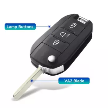 Раскладной Автомобильный ключ KEYYOU 3BT для Peugeot 208, 2008, 308, 508 для Citroen C3, C4, C5, 4A, AES, C-Elysee, , 434 МГц, HU83, VA2 Blade