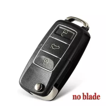 Раскладной чехол для ключей KEYYOU с 3 кнопками, флип-чехол для Volkswagen, Vw Golf, Passat, Beetle, Polo, Bora, запасной чехол для автомобильного ключа