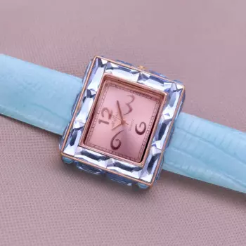 Распродажа, женские часы Melissa, большие квадратные модные часы с искусственным кристаллом, браслет из натуральной кожи, часы, Подарочная коробка для девочек на день рождения