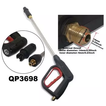 Распылитель для мойки автомобиля, водяной пистолет высокого давления в форме веера с утиным фрезером