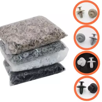 Расширительные винты с отверстием 6 мм, крепежный зажим для всех автомобилей, бампер, крыло, багажник, белый, серый, бежевый, пластиковая заклепка, универсальная