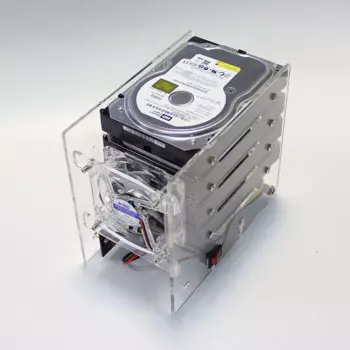 Расширительный кронштейн для жесткого диска DIY HDD 3,5 NAS 4 Внешние стеллажи для дисков поддержка источника питания прозрачная акриловая стойка для майнинга