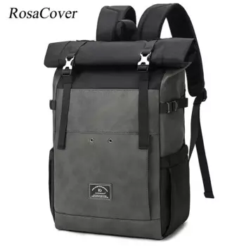 Расширяемый рюкзак большой емкости, дорожная сумка, рюкзак для ноутбука, мужской рюкзак, сумки на плечо, рулонная крышка, мужской рюкзак Mochila