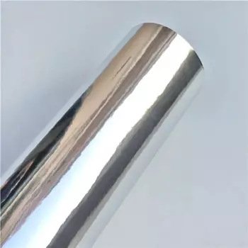 Растягивающаяся черная глянцевая Серебристая зеркальная хромированная виниловая пленка для автомобиля s-образная фольга Автомобильная наклейка без пузырей покрытие для компьютера