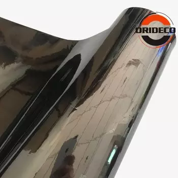 Растягивающаяся черная хромированная зеркальная виниловая пленка 10/20/30/40/50*152 см, глянцевая зеркальная хромированная Автомобильная наклейка, оболочка с пузырьками воздуха