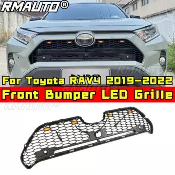 RAV4 Решетка бампера автомобиля Передний бампер Гоночная решетка Комплект кузова Решетка переднего бампера Решетка для Toyota RAV4 2019-2022 Автомобильные аксессуары