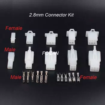 Разъем 2,8 мм для электровелосипеда, электрического велосипеда, скутера, мотоцикла, детской комплектации, 2, 3, 4, 6 контактов, комплект электрических проводов для контроллера