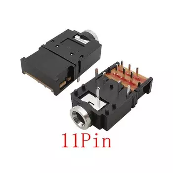 Разъем для наушников LOCHEUK PJ-3F07-8P/PJ-3F07-11P 3,5 мм черный