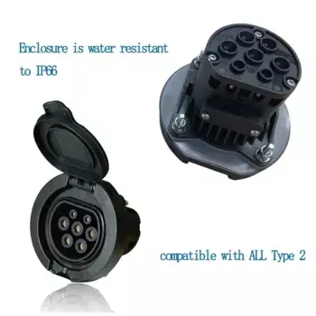 Разъем для зарядки электромобиля, тип 2, разъем IEC 62196-2 32A, 3-фазный, переменный ток, 1 шт.