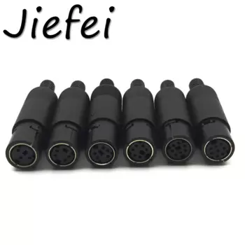 Разъем Mini DIN, 100 шт., 3-контактный, 4-контактный, 5-контактный, 6-контактный, 7-контактный, 8-контактный, встроенный аудио AV Разъем, запчасти для самостоятельной сборки, крепление кабеля шасси