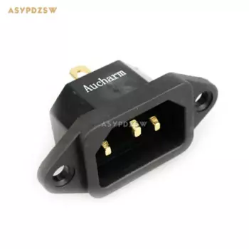 Разъем питания Aucharm IEC 4N, позолоченный, фиолетовая медь, 10 а/250 В, Hi-Fi