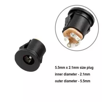 Разъем питания DelightFire DC power connector 5.5x2.1 мм
