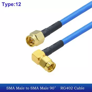 RFDOTOP RG-402 Коаксиальный кабель SMA-SMA синий 50 Ом