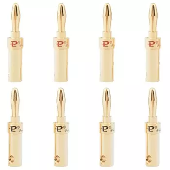 Разъем типа «банан» 4 мм, медный, 4K, позолоченный разъем для динамика, аудиоразъем, адаптер, стерео беспаечный разъем типа «банан», переплетный пост