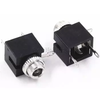 10 шт., 3,5 мм, гнездовой аудиоразъем, 3-контактный разъем для наушников DIP, моноканал PJ-301M PJ301M